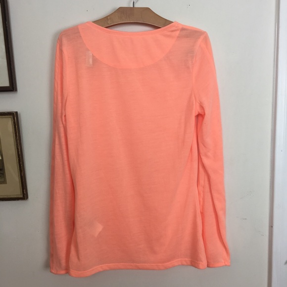 TED BAKER Asteea coral orange long sleeve top SZ 1 - Picture 6 of 6